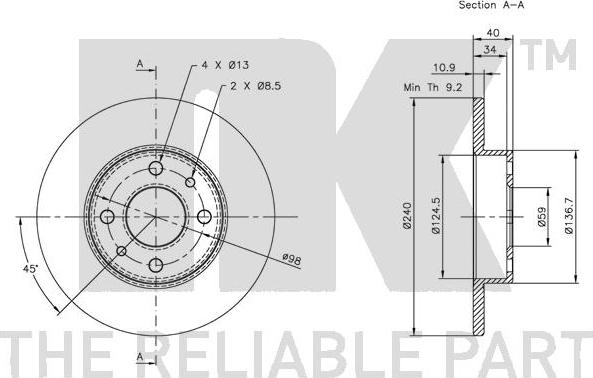 NK 319922 - Kočioni disk www.molydon.hr