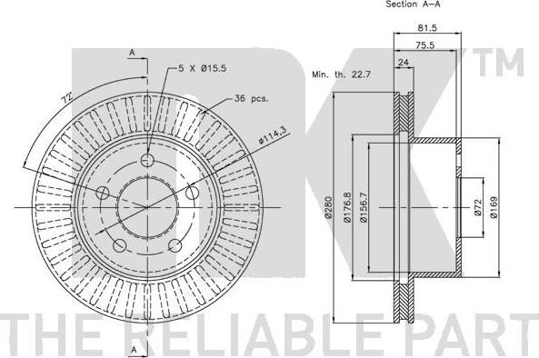 NK 319306 - Kočioni disk www.molydon.hr