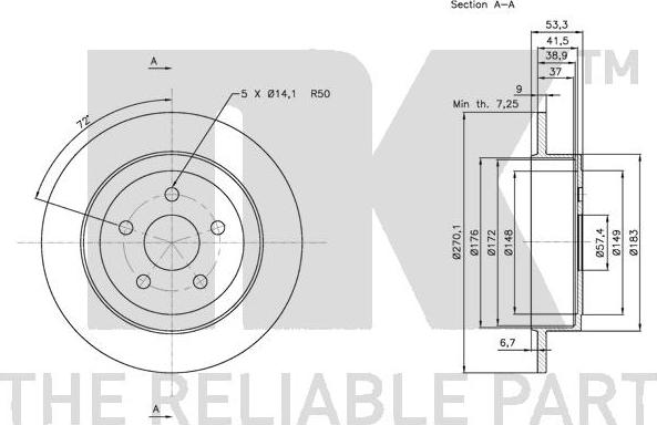 NK 209316 - Kočioni disk www.molydon.hr