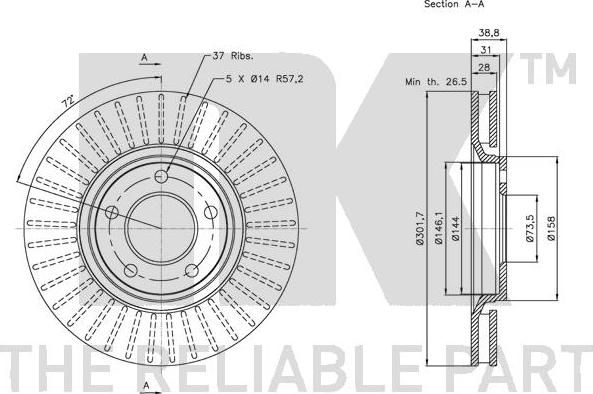 NK 319312 - Kočioni disk www.molydon.hr