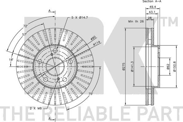 NK 204549 - Kočioni disk www.molydon.hr