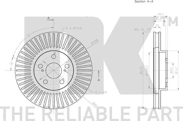 NK 2045164 - Kočioni disk www.molydon.hr