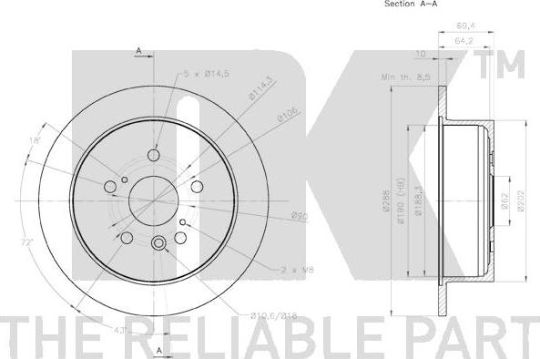 NK 2045160 - Kočioni disk www.molydon.hr