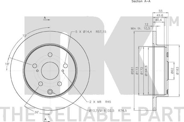 NK 3145114 - Kočioni disk www.molydon.hr