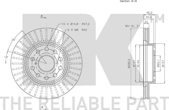 NK 2045113 - Kočioni disk www.molydon.hr