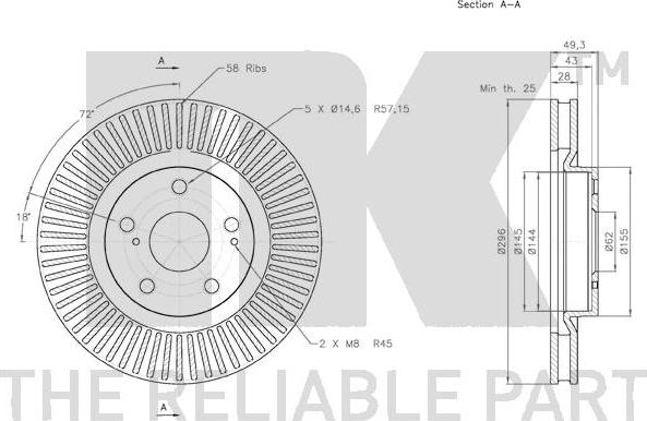 NK 2045117 - Kočioni disk www.molydon.hr