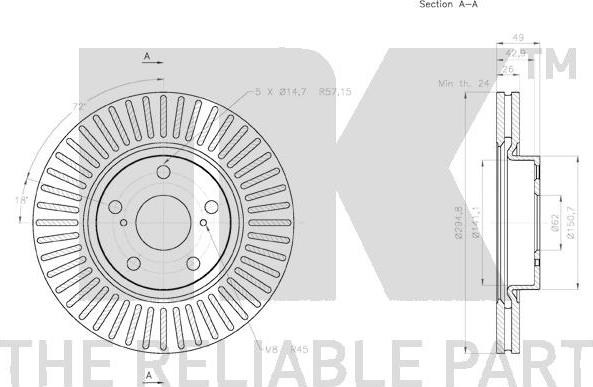 NK 3145125 - Kočioni disk www.molydon.hr