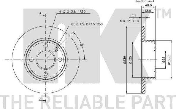 NK 314306 - Kočioni disk www.molydon.hr