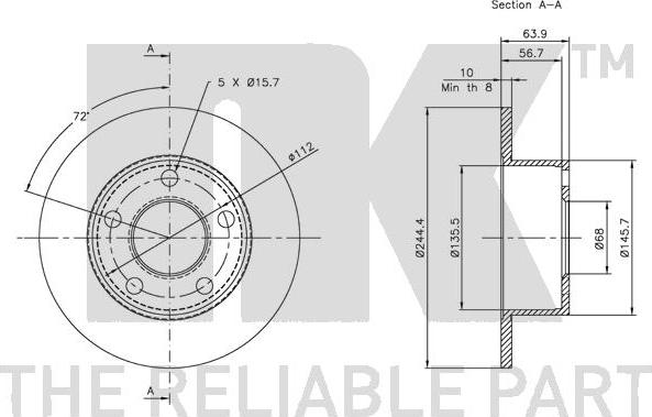 NK 314744 - Kočioni disk www.molydon.hr