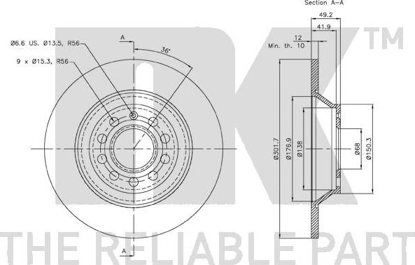 NK 2047109 - Kočioni disk www.molydon.hr