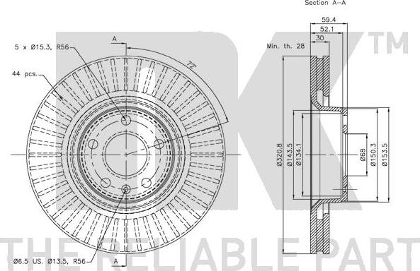 NK 3147100 - Kočioni disk www.molydon.hr