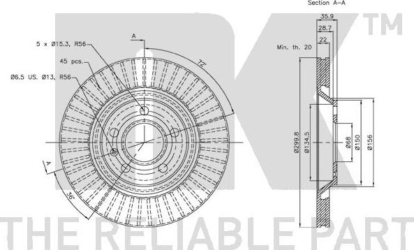 NK 3147113 - Kočioni disk www.molydon.hr