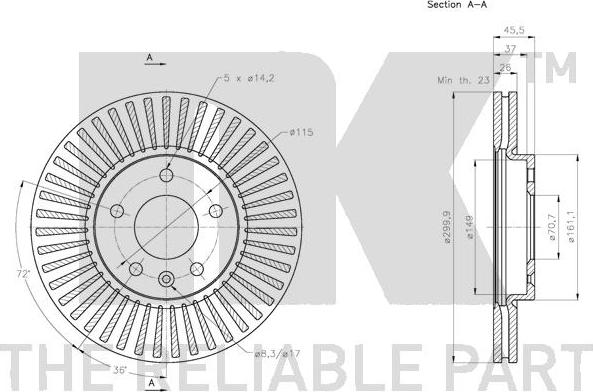 NK 205015 - Kočioni disk www.molydon.hr