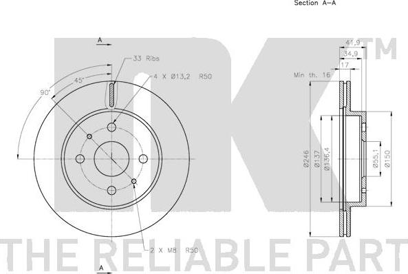 NK 315114 - Kočioni disk www.molydon.hr