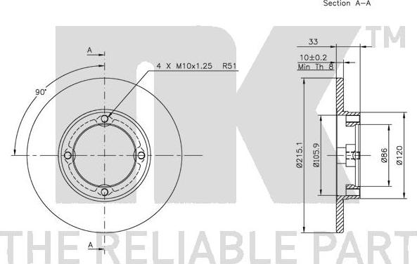 NK 205202 - Kočioni disk www.molydon.hr