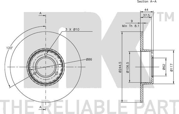 NK 201912 - Kočioni disk www.molydon.hr