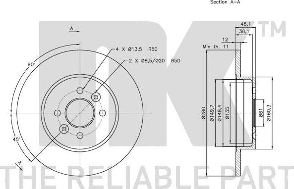 NK 203941 - Kočioni disk www.molydon.hr