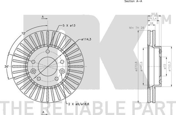 NK 203522 - Kočioni disk www.molydon.hr