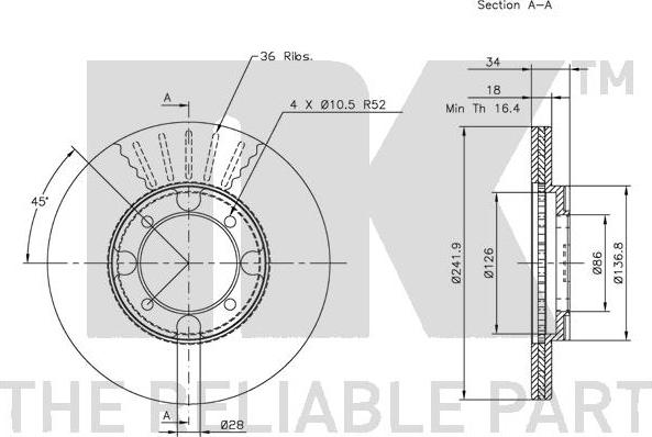 NK 203007 - Kočioni disk www.molydon.hr