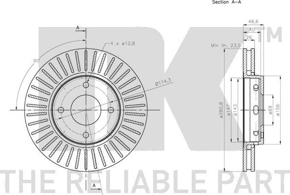 NK 313086 - Kočioni disk www.molydon.hr