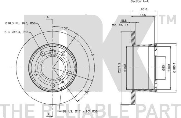 NK 313396 - Kočioni disk www.molydon.hr