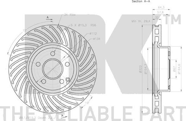 NK 2033103 - Kočioni disk www.molydon.hr