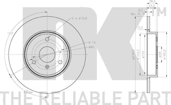 NK 2033128 - Kočioni disk www.molydon.hr