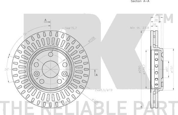 NK 2033122 - Kočioni disk www.molydon.hr