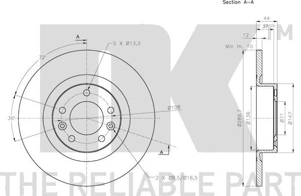 NK 313744 - Kočioni disk www.molydon.hr