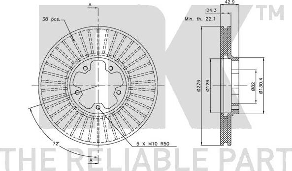 NK 202554 - Kočioni disk www.molydon.hr