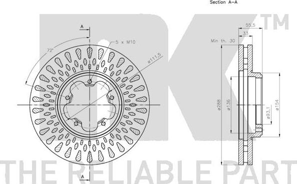 NK 202589 - Kočioni disk www.molydon.hr