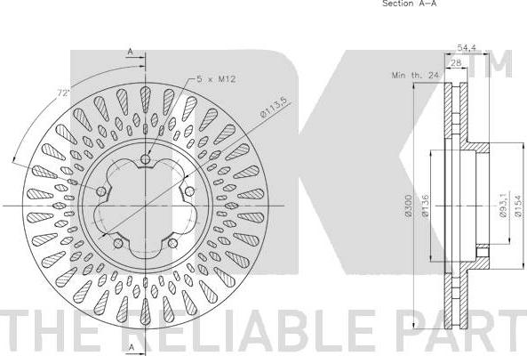 NK 202587 - Kočioni disk www.molydon.hr