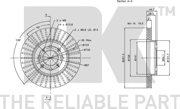 NK 202614 - Kočioni disk www.molydon.hr