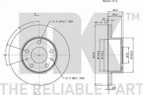 NK 312346 - Kočioni disk www.molydon.hr