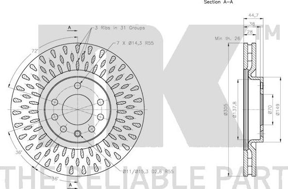 NK 202353 - Kočioni disk www.molydon.hr