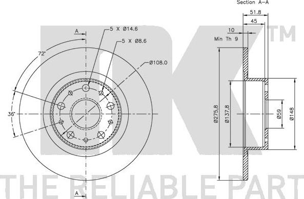 NK 202334 - Kočioni disk www.molydon.hr