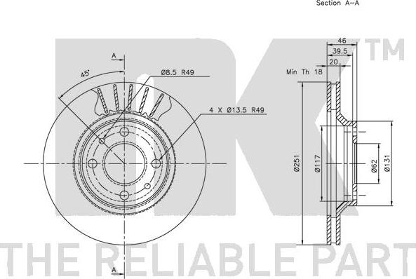 NK 202329 - Kočioni disk www.molydon.hr