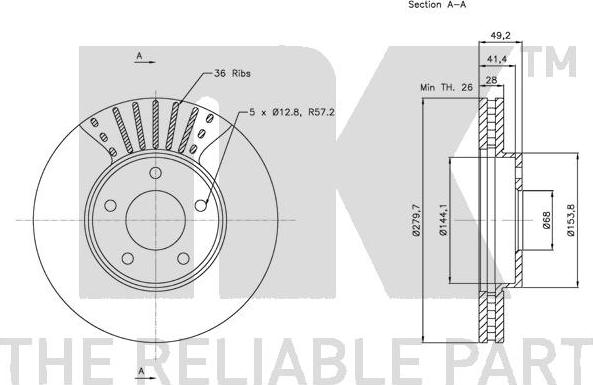 NK 202256 - Kočioni disk www.molydon.hr