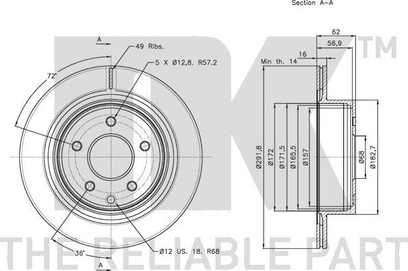 NK 202261 - Kočioni disk www.molydon.hr