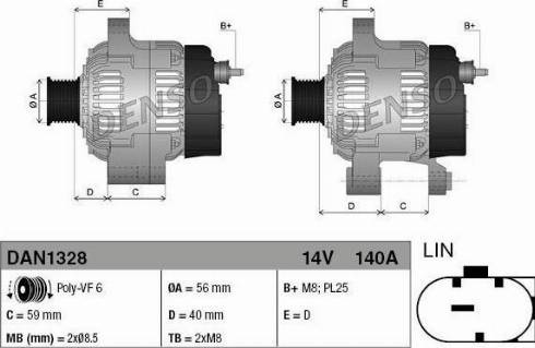 NPS DAN1328 - Alternator www.molydon.hr