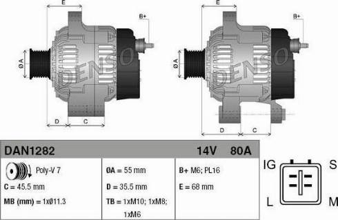 NPS DAN1282 - Alternator www.molydon.hr