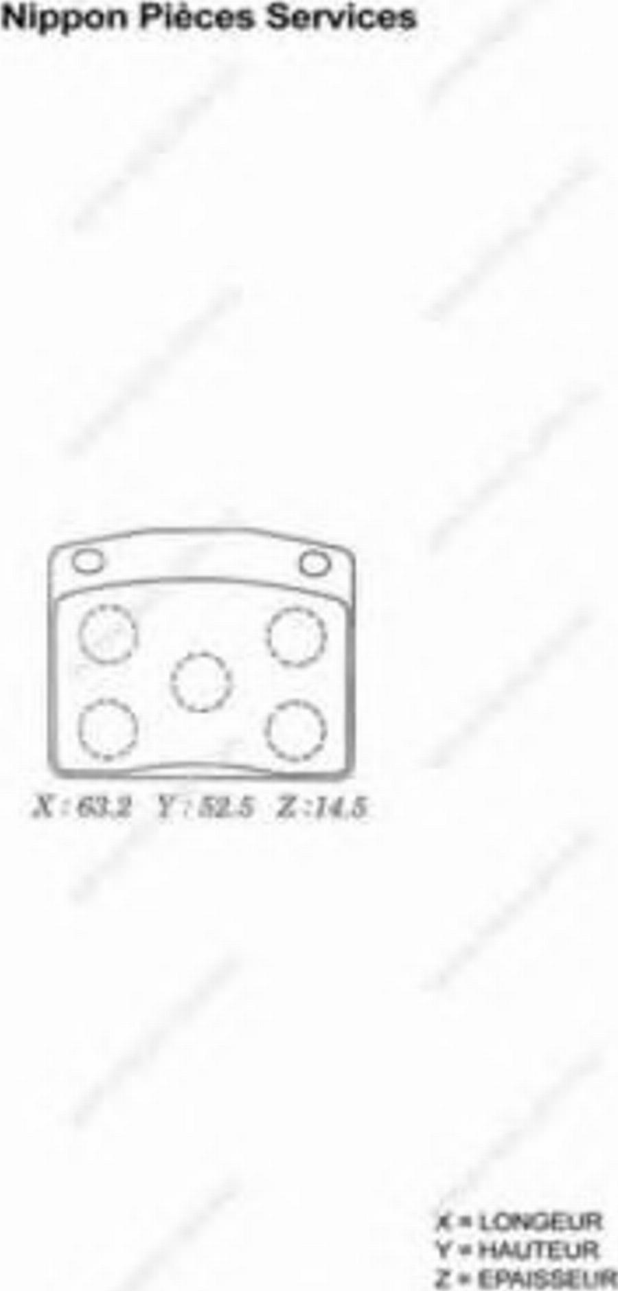 NPS H360A00 - Komplet Pločica, disk-kočnica www.molydon.hr