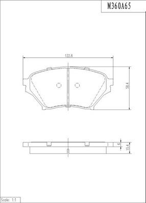 NPS M360A65 - Komplet Pločica, disk-kočnica www.molydon.hr