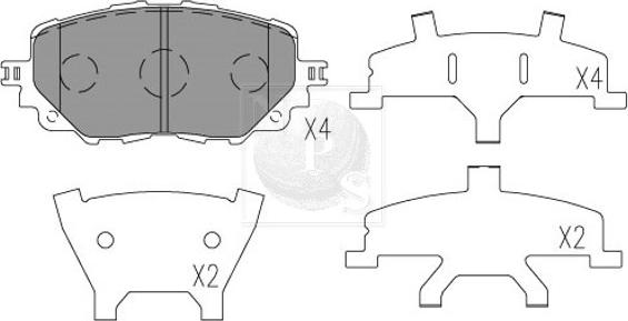 NPS M360A74 - Komplet Pločica, disk-kočnica www.molydon.hr