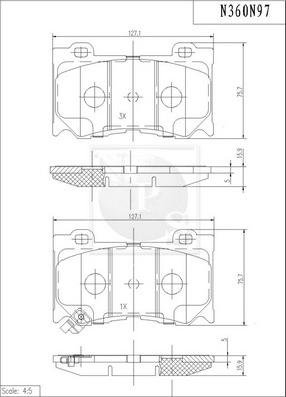 NPS N360N97 - Komplet Pločica, disk-kočnica www.molydon.hr