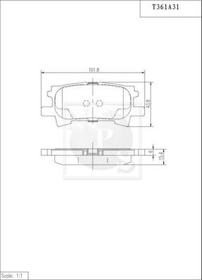 NPS T361A31 - Komplet Pločica, disk-kočnica www.molydon.hr