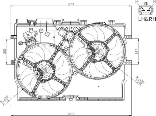 NRF 47945 - Ventilator, hladjenje motora www.molydon.hr