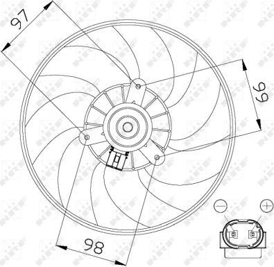 NRF 47557 - Ventilator, hladjenje motora www.molydon.hr