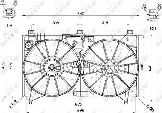 NRF 47566 - Ventilator, hladjenje motora www.molydon.hr