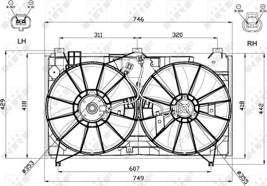 NRF 47580 - Ventilator, hladjenje motora www.molydon.hr